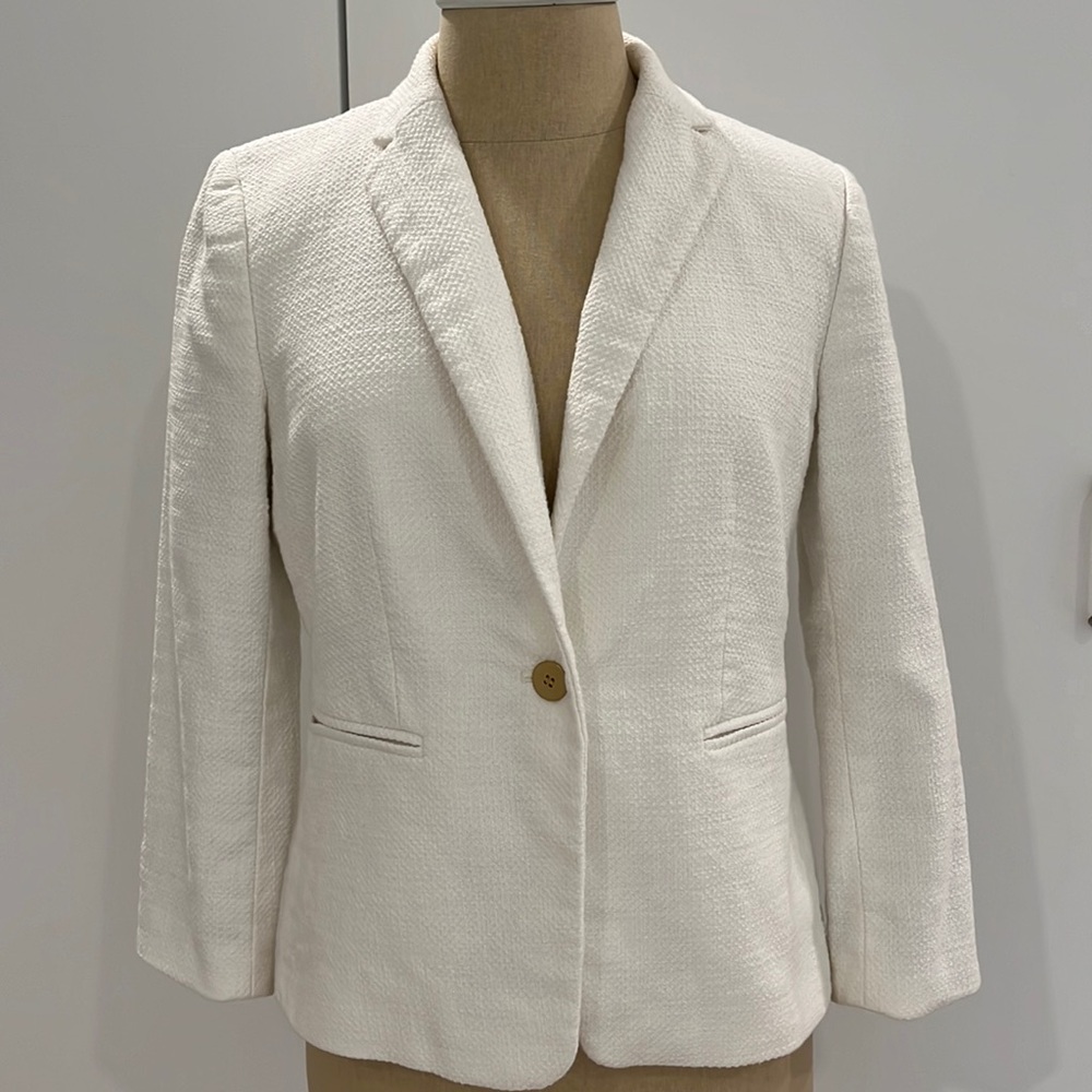 ANN TAYLOR PETITE CROPPED BLAZER SZ 6P